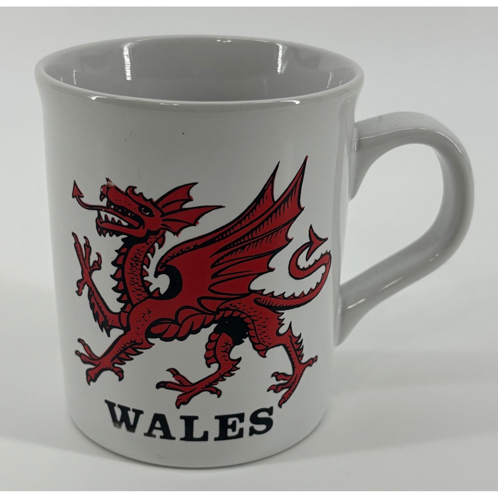 Wales Dragon Coffee Mug White‎ Red Souvenir Mug